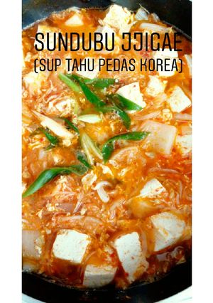 Foto resep Sundubu Jjigae (sup tahu pedas ala2 korea)