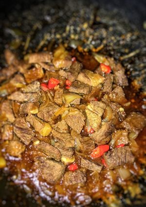 Foto resep Daging saus barbeque pemula