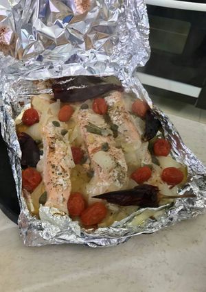 Una foto de Camarones al horno
