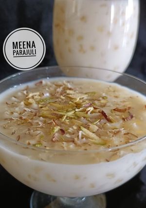 साबूदाना ड्राई फ्रूट्स शुगर फ्री खीर (sabudana dry fruits sugar free ghee recipe in Hindi) रेसिपी मुख्य फोटो