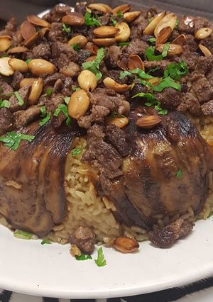 صورة لوصفة مقلوبة الباذنجان 🍆