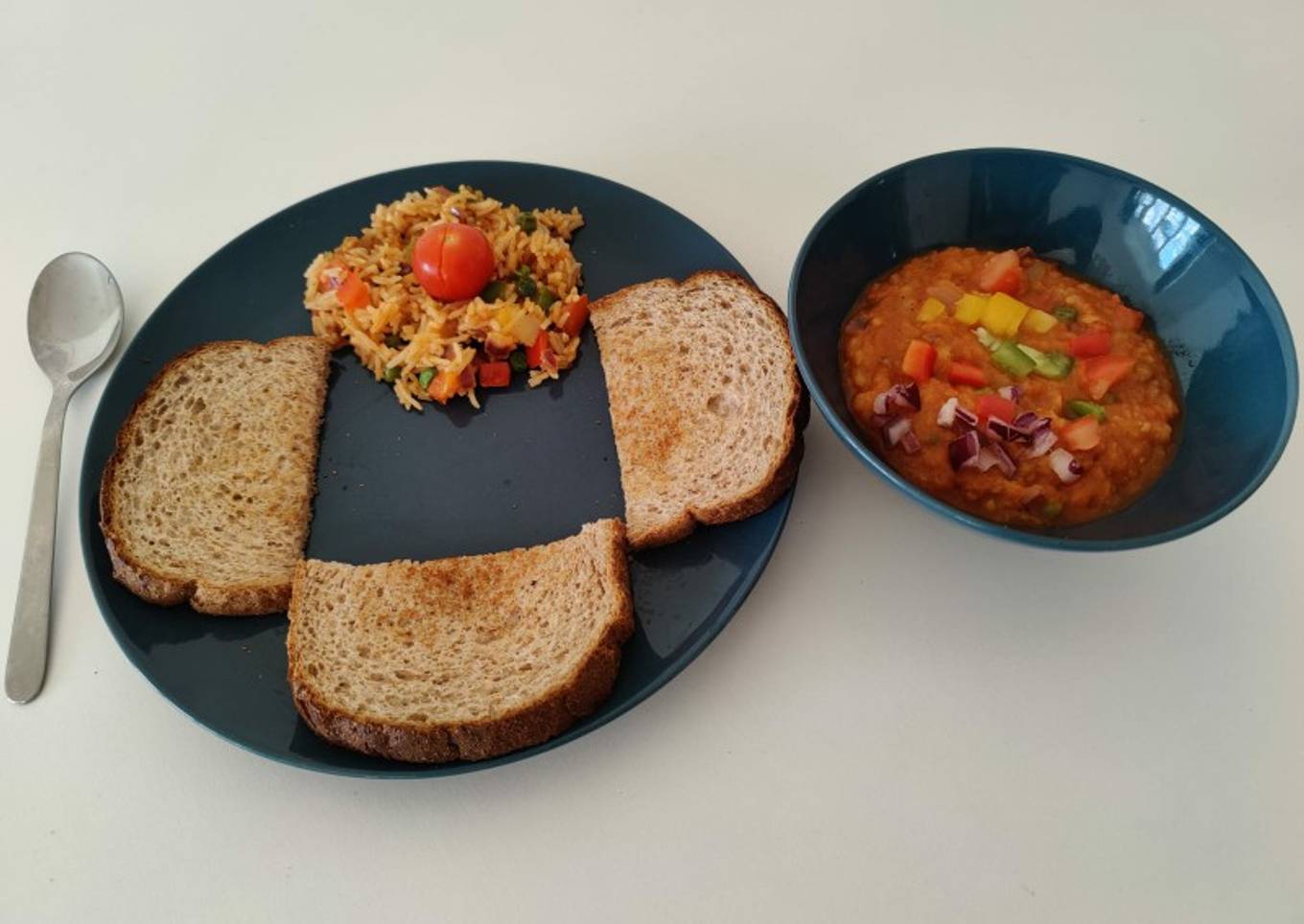Pav bhaji and Tawa Pulao