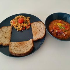 A picture of Pav bhaji and Tawa Pulao.