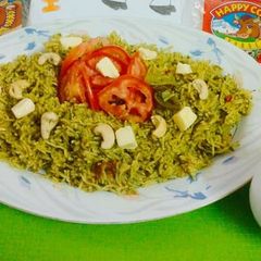 A picture of Palak_Paneer_ Pulao.