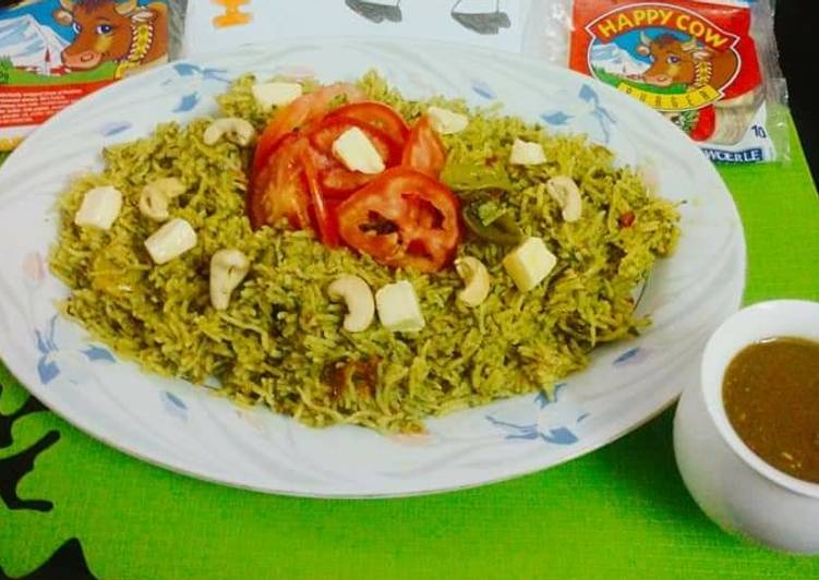 Steps to Prepare Super Quick Homemade Palak_Paneer_ Pulao