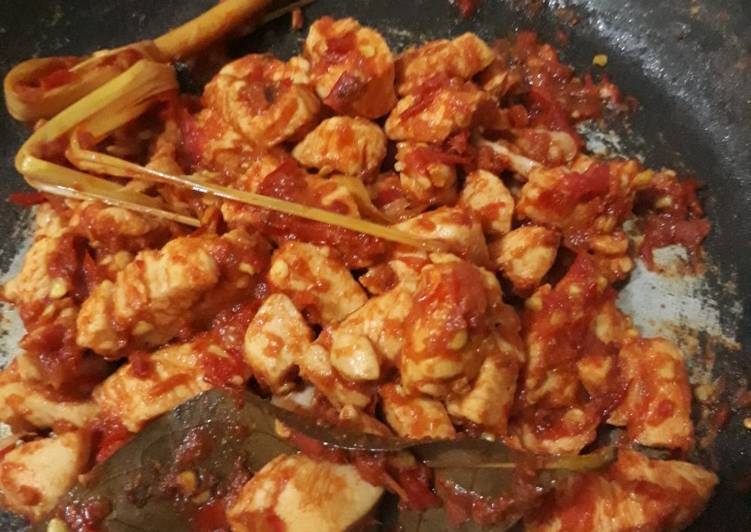 DICOBA! Resep Ayam Balado Favorit (Tanpa minyak &amp; Gula) Menu Diet masakan harian