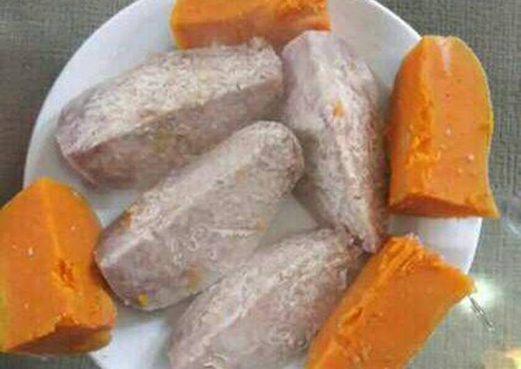 Steps to Make Super Quick Homemade Arrow root and sweet potato