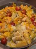 Massa gratinada com camarão