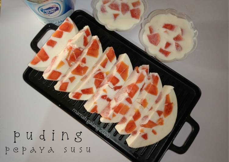 Resep masakan Puding pepaya susu | Cara Masak Puding pepaya susu Yang Enak dan Simpel