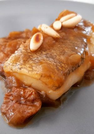 Una foto de Fricandó de bacalao
