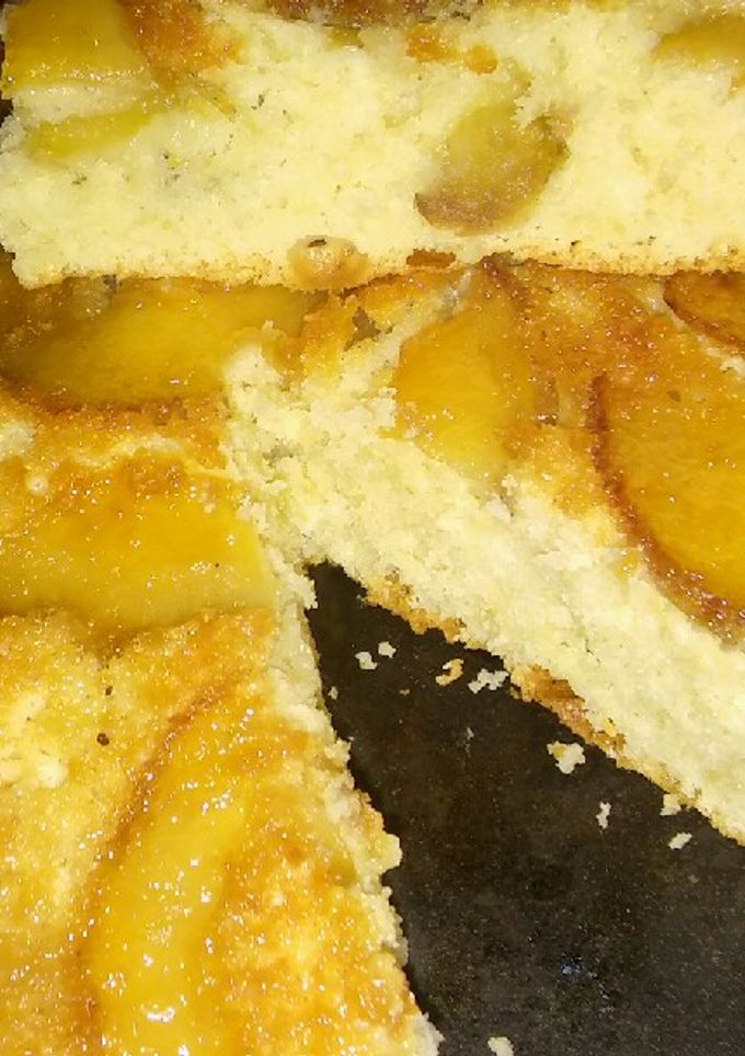 Una foto de Tarta invertida de manzanas