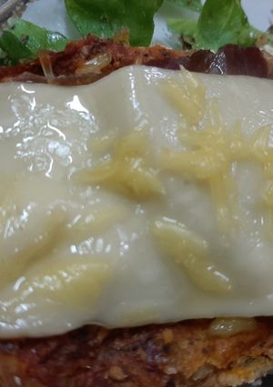 Una foto de Milanesas de berenjena con jamón casero