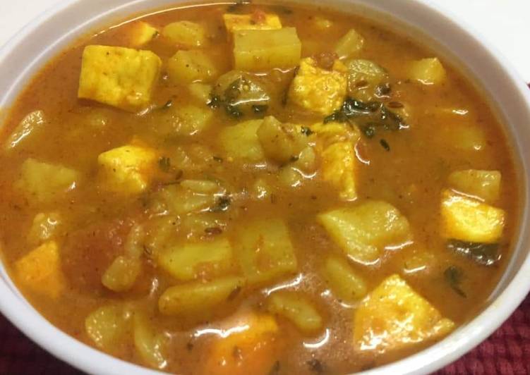 Recipe of Any-night-of-the-week Aloo paneer