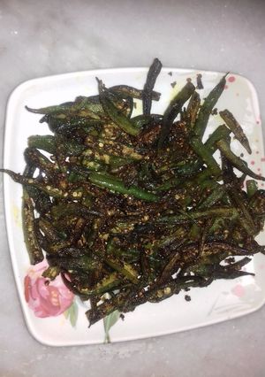 A picture of Kurkuri bhindi.