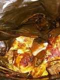 Barbacoa de pollo con hoja de plátano