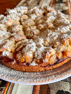 Una foto de Torta de manzana crocante