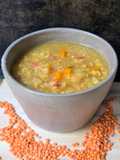 Sopa de lentejas coral y amaranto 🥣congelable para tener siempre lista una sopita reconfortante 🥣❄️