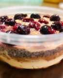 Low Sugar Chia Berry Graham Float - a quick Trifle dessert