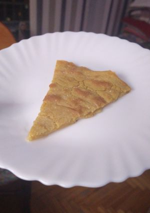 Una foto de Fainá de harina garbanzos (o de averjas)vegana