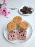 Oreo taro chiffon cupcake