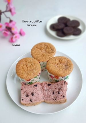 Foto resep Oreo taro chiffon cupcake
