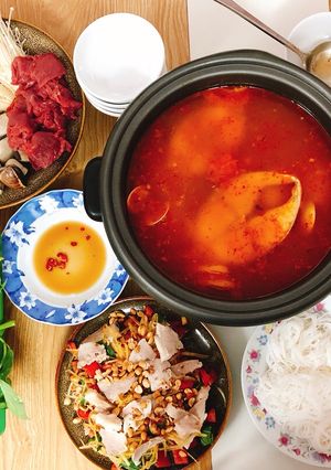 Hình của món Lẩu Thái.