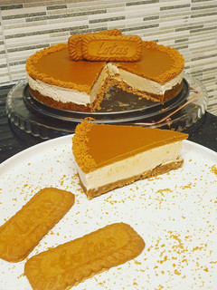 A picture of No- Bake Biscoff Cheesecake.