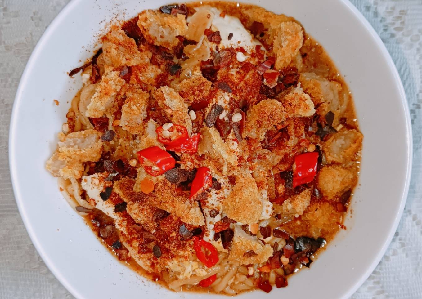 221. Mi Goreng Nugget Kuah Kental