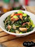 Tumis Daun Pepaya Cumi Asin Pete
