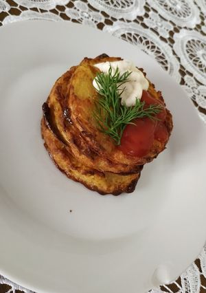 Zdjęcie przepisu Placuszki z cukinii i ziemniaków.