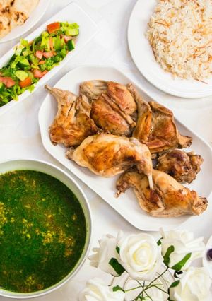 صورة لوصفة أرانب وملوخية