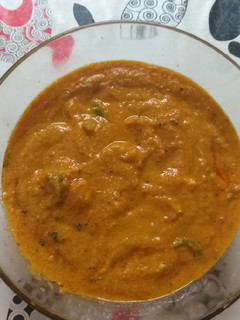A picture of Paneer Capsicum Sabzi in Red Gravy.