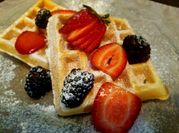 Una foto de waffles faciles