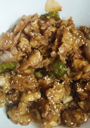 A picture of Mushroom Manchurian.