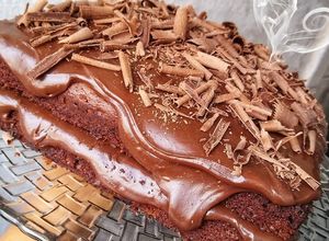 Foto de Bolo de Nescau com recheio de brigadeiro cremoso