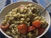 A picture of pesto pasta salad