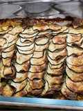 Gratin de courgettes et pommes de terre au lomo et roquefort