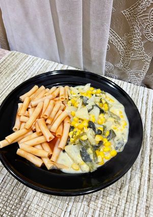 Una foto de Rajas de chile poblano con papa