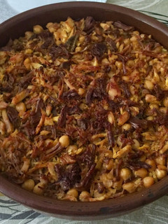 Una foto de Arroz al horno con carne del cocido