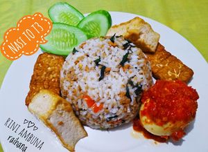 Foto resep Nasi TO T3 (Tutug Oncom Tahu Tempe Telor)