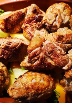Foto de Rojões no forno com legumes