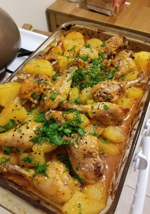 A picture of Baked Picante Chicken & Potatoes.