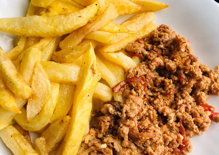 How to Spring at dinner Chips with egg sauce