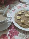 Panqueque de avena y banana sin huevo y sin azúcar al microondas