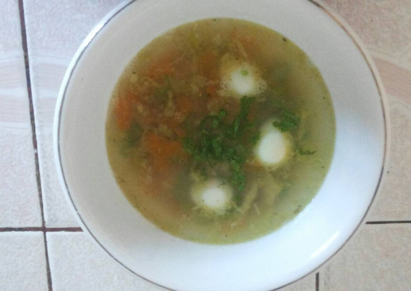 Sup Ayam Telur Puyuh