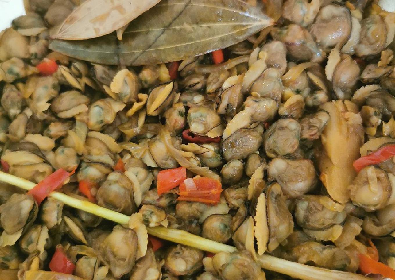 Tumis kerang pedas