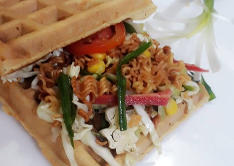 How to Make Award-winning Crunchy salad in Waffle  #WokCooking