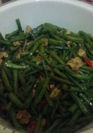 Foto resep Oseng-oseng kacang panjang dan tempe