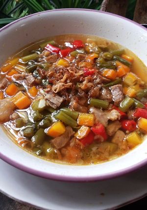 Foto resep Asem-asem Buncis, Wortel, dan Daging Sapi