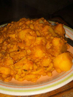 A picture of Porridge Beans and Irish potato.